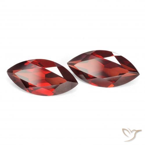 3.89 ctw Red Pyrope Garnet Stones, Natural Pyrope Garnet in Marquise Facet Shape for Sale