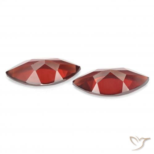 Pyrope Garnet Gemstones in 12.2 x 6.1 mm Size for Sale, Pyrope Garnet Stones in Medium Red Color