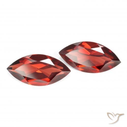 3.82 ctw Red Pyrope Garnet Stones, Natural Pyrope Garnet in Marquise Facet Shape for Sale