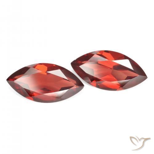 3.93 ctw Red Pyrope Garnet Stones, Natural Pyrope Garnet in Marquise Facet Shape for Sale