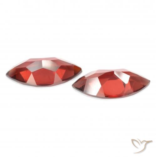 Pyrope Garnet Gemstones in 12.2 x 6.1 mm Size for Sale, Pyrope Garnet Stones in Medium Red Color