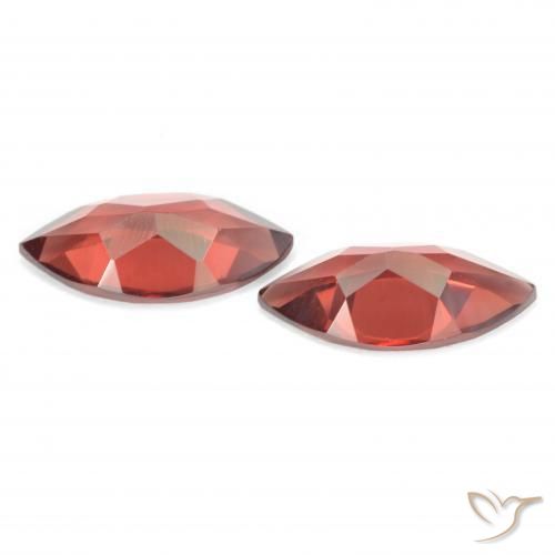 Pyrope Garnet Gemstones in 12 x 6 mm Size for Sale, Pyrope Garnet Stones in Currant Red Color