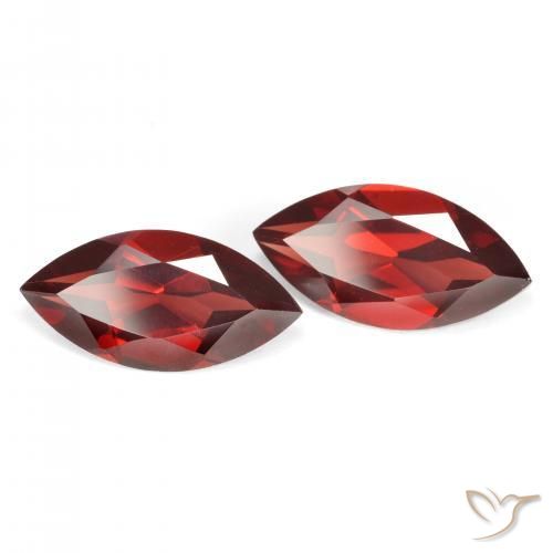4.24 ctw Red Pyrope Garnet Stones, Natural Pyrope Garnet in Marquise Facet Shape for Sale