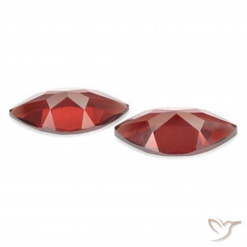 Pyrope Garnet Gemstones in 12.2 x 6.2 mm Size for Sale, Pyrope Garnet Stones in Medium Red Color
