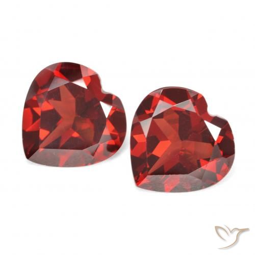 3.71 ct Heart Cut Pyrope Garnet, 8 x 7.9 mm From Mozambique, Photo A