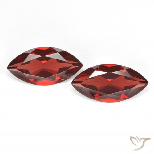 3.89ctw Natural Sangria Red Pyrope Garnet, Marquise, VVS-VS