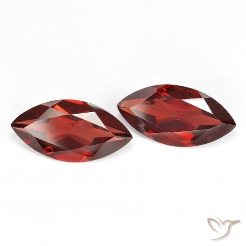 3.89 ctw Red Pyrope Garnet Stones, Natural Pyrope Garnet in Marquise Facet Shape for Sale