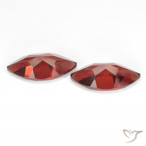 Pyrope Garnet Gemstones in 12 x 6 mm Size for Sale, Pyrope Garnet Stones in Currant Red Color