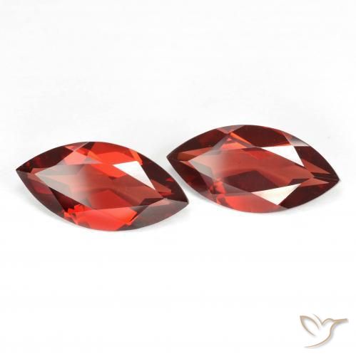 3.83 ctw Red Pyrope Garnet Stones, Natural Pyrope Garnet in Marquise Facet Shape for Sale