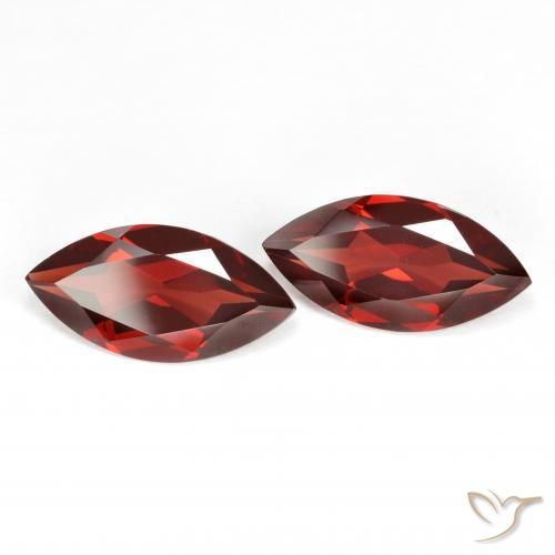 3.89 ctw Red Pyrope Garnet Stones, Natural Pyrope Garnet in Marquise Facet Shape for Sale