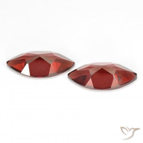 Pyrope Garnet Gemstones in 12.1 x 6 mm Size for Sale, Pyrope Garnet Stones in Currant Red Color