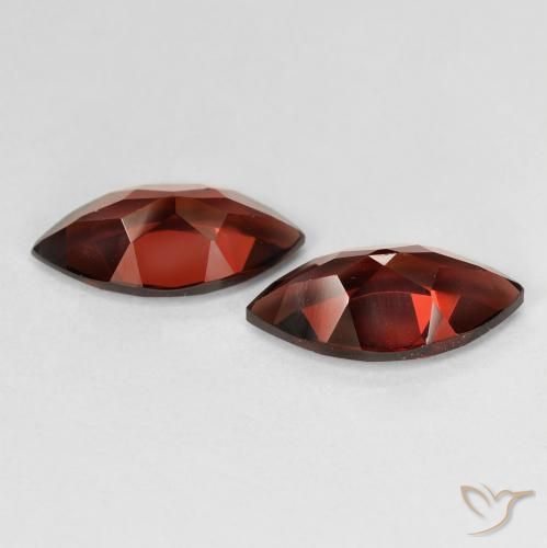 Pyrope Garnet Gemstones in 12 x 6 mm (calibrated) Size for Sale, Pyrope Garnet Stones in Medium Red Color