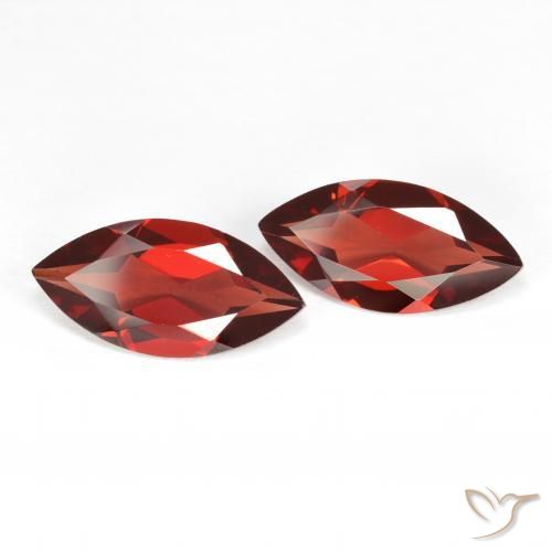 3.47 ctw Red Pyrope Garnet Stones, Natural Pyrope Garnet in Marquise Facet Shape for Sale