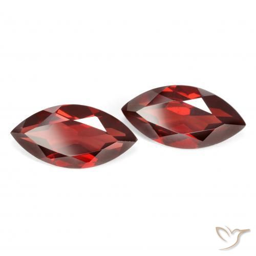 4.41 ctw Red Pyrope Garnet Stones, Natural Pyrope Garnet in Marquise Facet Shape for Sale