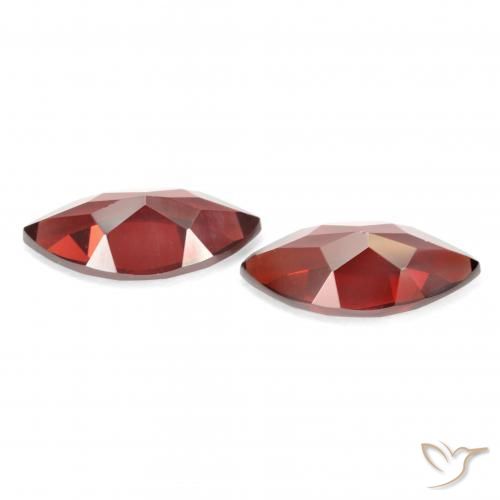 Pyrope Garnet Gemstones in 12 x 6 mm (calibrated) Size for Sale, Pyrope Garnet Stones in Currant Red Color