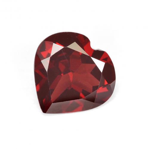 8,1 x 7,9mm herzschliff roter Pyrop-Granat aus Mosambik, Gewicht von 1,79 ct, natürlicher Edelstein in VVS-VS Reinheit, 1 Stück herzschliff Pyrop-Granat - Farbe: Blutrot, Mohs-Härte von 6,5 - 7,5 Geeignet für den täglichen Gebrauch im Schmuck, Photo A