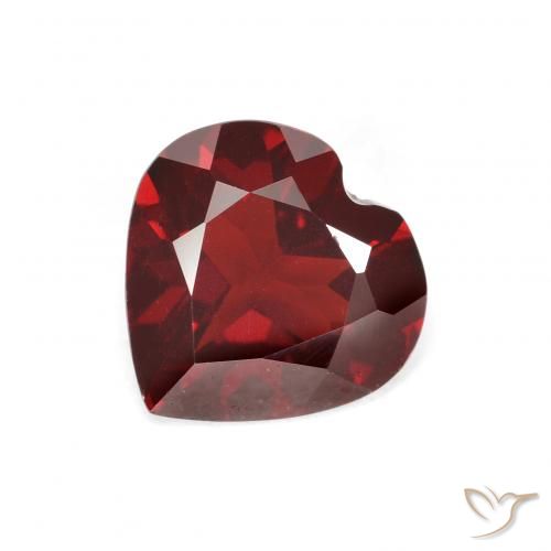 Granate Piropo Roja Forma de corazón de 8,1 x 7,9mm de Mozambique, peso de 1.81 ct, piedra preciosa natural No tratado en claridad vvs-vs, Granate Piropo de 1 pieza - Color: Rojo sangre, dureza Mohs de 6.5 - 7.5 Adecuado para joyas de uso diario, Photo A