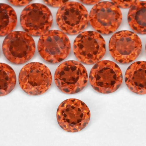 Granato piropo Arancione Sfaccettatura rotonda 2mm - Peso medio. 0,04 ct ciascuno, Granato piropo 2mm venduta a pezzo, colore: Arancione scuro, purezza: VVS-VS, pietra preziosa naturale non trattati, durezza Mohs 6,5 - 7,5 adatto per gioielli da indossare ogni giorno, Photo A