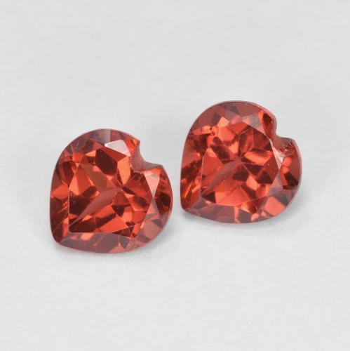 1.11 ctw Red Pyrope Garnet Stones, Natural Pyrope Garnet in Heart Facet Shape for Sale