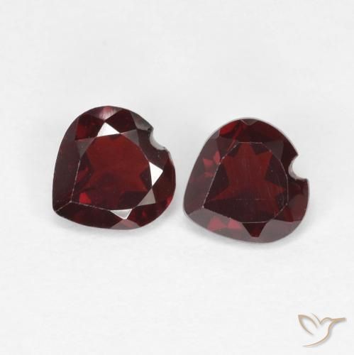 0.96ctw Natural Deep Blood Red Pyrope Garnet, Heart, VVS-VS