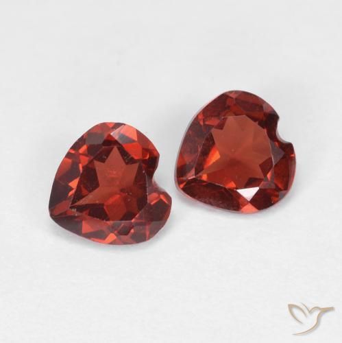 0.9 ct Heart Cut Pyrope Garnet, 5 x 4.9 mm From Mozambique, Photo A