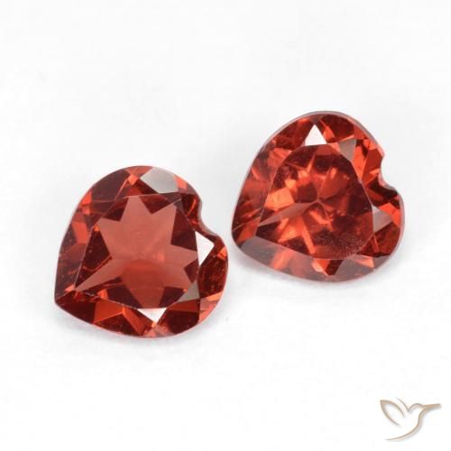 1.09 ctw Red Pyrope Garnet Stones, Natural Pyrope Garnet in Heart Facet Shape for Sale