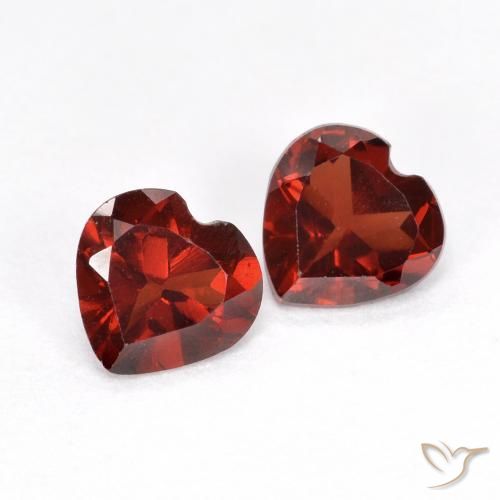 1.04 ctw Red Pyrope Garnet Stones, Natural Pyrope Garnet in Heart Facet Shape for Sale