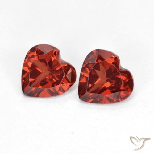 1.01 ct Heart Cut Pyrope Garnet, 5 x 4.9 mm From Mozambique, Photo A