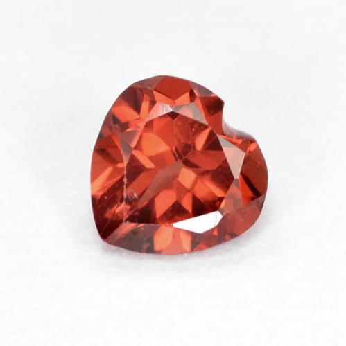 Granate Piropo Roja Forma de corazón de 0.62 ct de Mozambique, dimensión 5,2 x 5mm, piedra preciosa natural No tratado, claridad vvs-vs, Granate Piropo de 1 pieza en color Rojo claro, dureza Mohs de 6.5 - 7.5 Adecuado para joyas de uso diario, Photo A