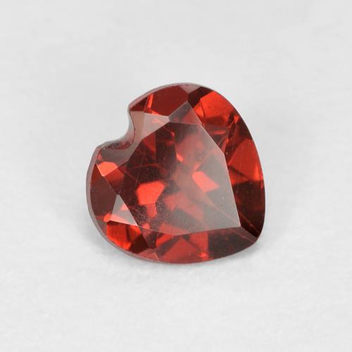 Rojo medio Granate Piropo Gema - 0.5ct Forma de corazón (ID: 625481)