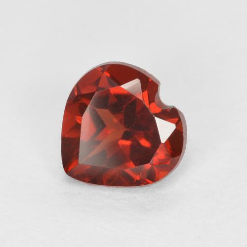 Rojo sangría Granate Piropo Gema - 0.6ct Forma de corazón (ID: 625528)