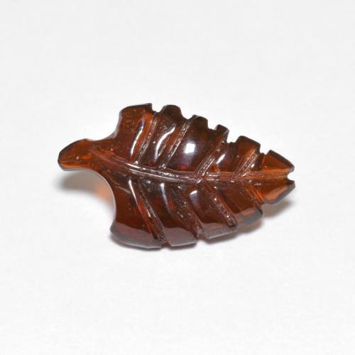 2.45 ct Orange Pyrope Garnet Stone, Natural Pyrope Garnet in Carved Leaf Shape for Sale