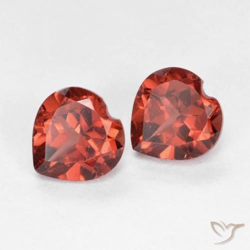 1.31 ctw Red Pyrope Garnet Stones, Natural Pyrope Garnet in Heart Facet Shape for Sale