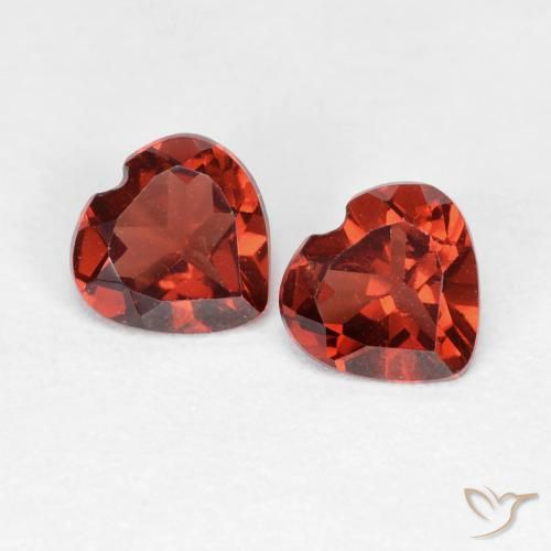 1 ct Heart Cut Pyrope Garnet, 5 x 4.9 mm From Mozambique, Photo A