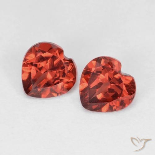 1.16 ctw Red Pyrope Garnet Stones, Natural Pyrope Garnet in Heart Facet Shape for Sale