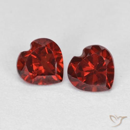 1.18ctw Natural Sangria Red Pyrope Garnet, Heart, VVS-VS