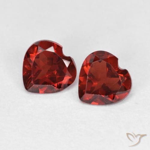 0.99 ct Heart Cut Pyrope Garnet, 5 x 4.9 mm From Mozambique, Photo A