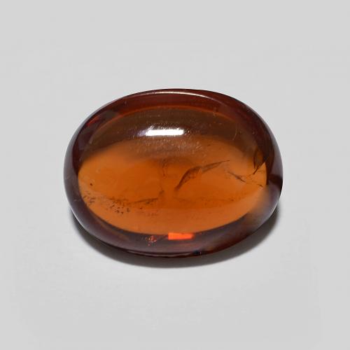 11 x 8,5mm roter Pyrop-Granat im Oval-Cabochon Schliff aus Mosambik, Gewicht 4,42 ct, Garantiert echter Edelstein in Transparent Reinheit, 1 Stück Pyrop-Granat - die Farbe ist Sangria Rot, Mohs-Härte von 6,5 - 7,5 Geeignet für den täglichen Gebrauch im Schmuck, Photo A