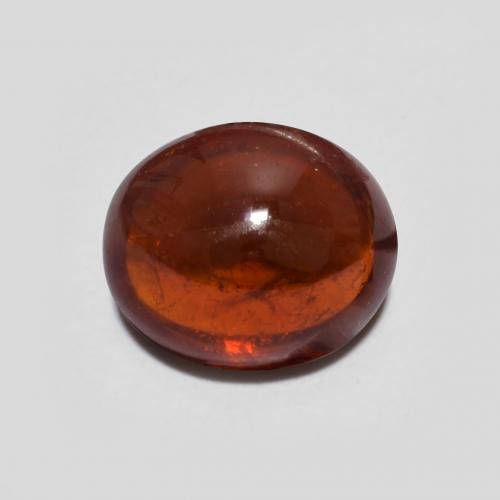 Grenat Pyrope Rouge Ovale 8,8 x 7,4mm du Mozambique, poids de 3,08 ct, pierre gemme naturelle Non traité de pureté Translucide, 1 pièce de grenats pyrope oval cabochon, couleur : Rouge foncé, dureté de Mohs de 6.5 à 7.5 convient aux bijoux de tous les jours, pierre de sagesse, Photo A