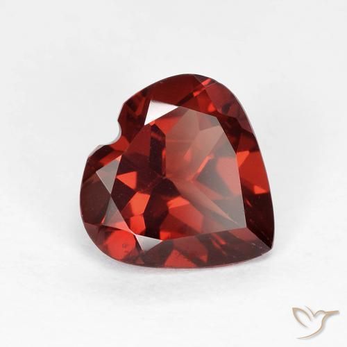 1.78ct Natural Dark Red Pyrope Garnet, Heart, VVS-VS