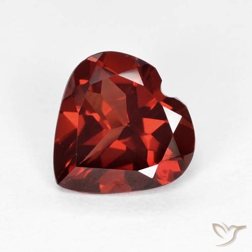 1.78 ct Red Pyrope Garnet Stone, Natural Pyrope Garnet in Heart Facet Shape for Sale