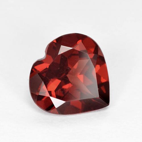 1.83 ct Red Pyrope Garnet Stone, Natural Pyrope Garnet in Heart Facet Shape for Sale