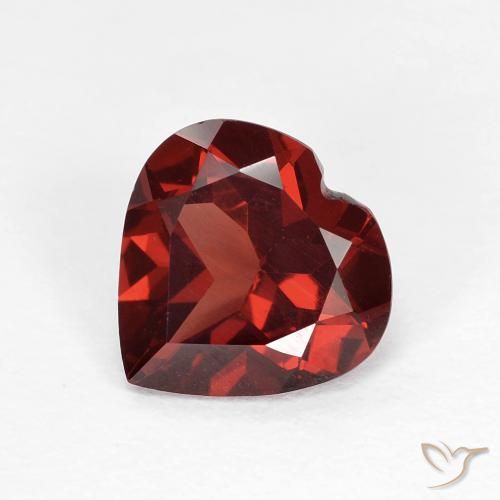 1.71ct Natural Dark Red Pyrope Garnet, Heart, VVS
