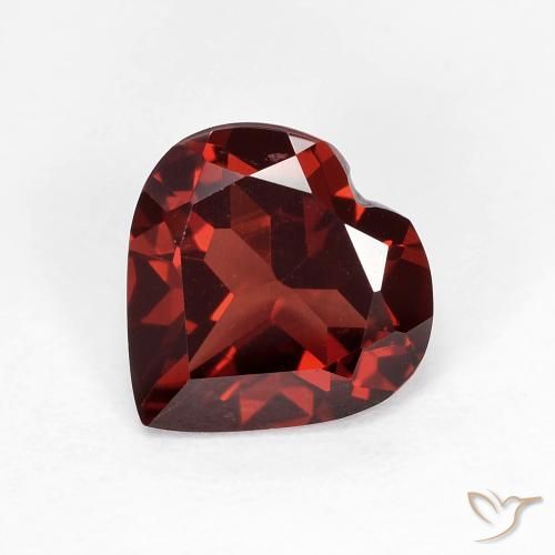 1.78ct Natural Deep Blood Red Pyrope Garnet, Heart, VVS
