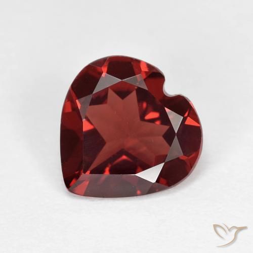 1.72ct Natural Sangria Red Pyrope Garnet, Heart, VVS