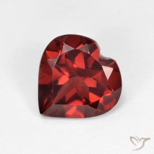 1.83 ct Heart Cut Pyrope Garnet, 7.9 x 7.9 mm From Mozambique, Photo A