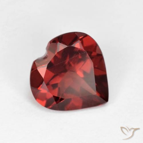 1.83 ct Red Pyrope Garnet Stone, Natural Pyrope Garnet in Heart Facet Shape for Sale
