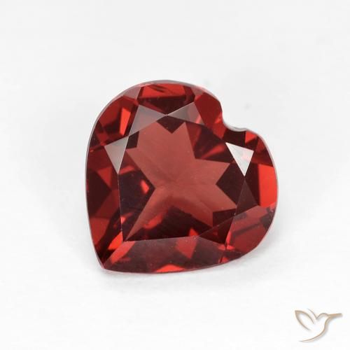 1.78ct Natural Currant Red Pyrope Garnet, Heart, VVS