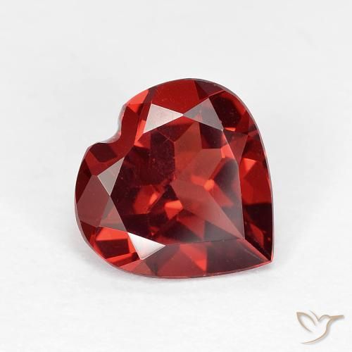 1.80ct Natural Medium Red Pyrope Garnet, Heart, VVS