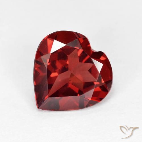 1.80 ct Red Pyrope Garnet Stone, Natural Pyrope Garnet in Heart Facet Shape for Sale